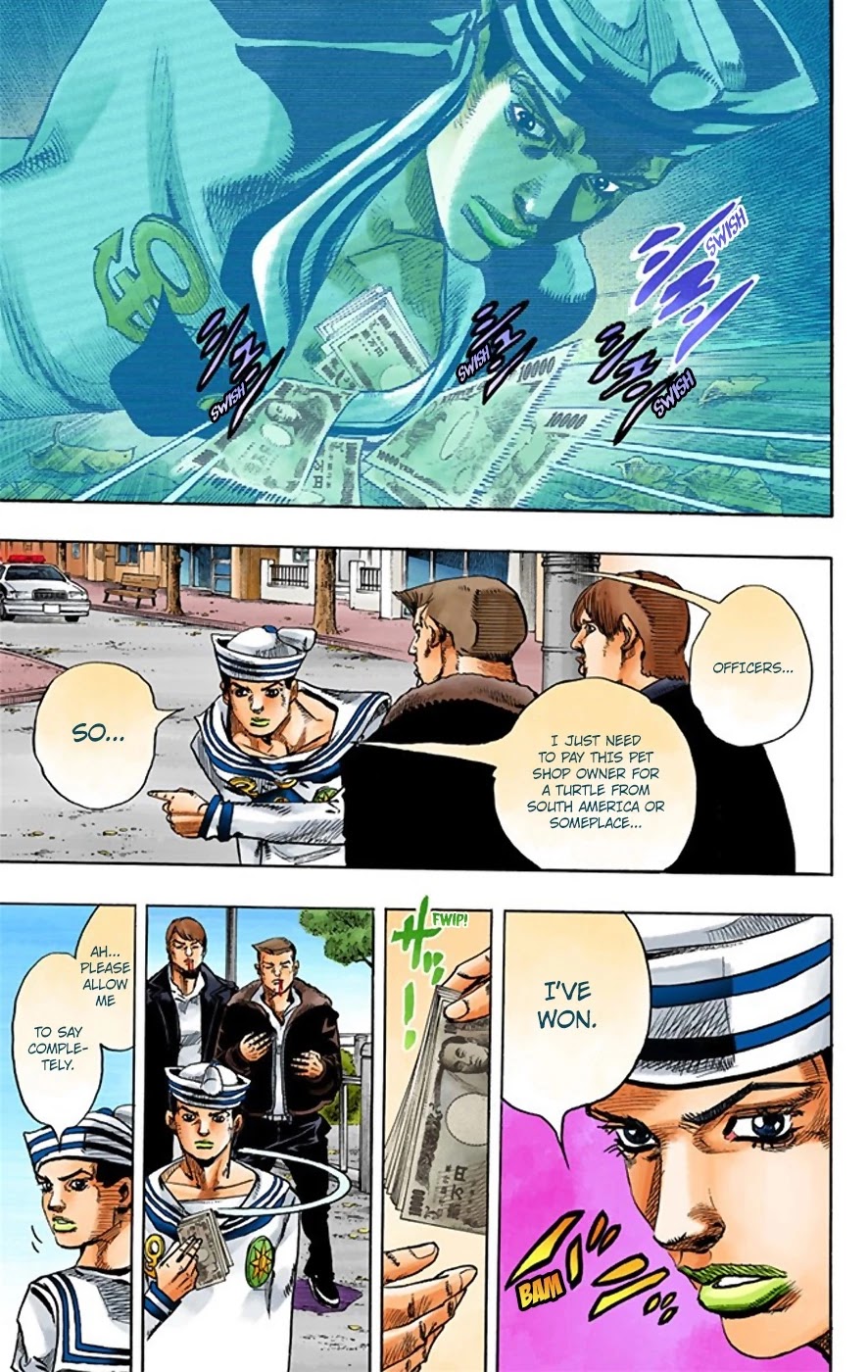 JoJo's Bizarre Adventure Part 8 - JoJolion (Official Colored) Chapter 21 page 22 - Chapter 21: Shakedown Road Part 4