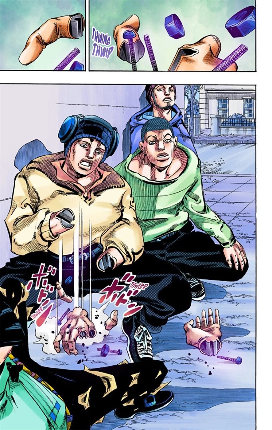 JoJo's Bizarre Adventure Part 8 - JoJolion (Official Colored) Chapter 21 page 8 - Chapter 21: Shakedown Road Part 4