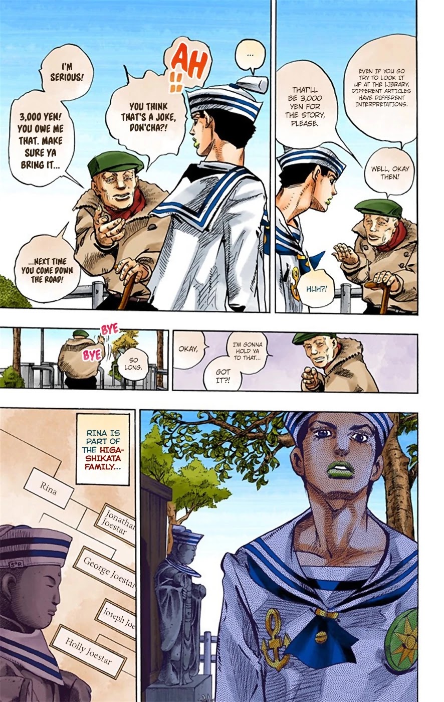 JoJo's Bizarre Adventure Part 8 - JoJolion (Official Colored) Chapter 22 page 18 - Chapter 22: Morioh, Year 1901