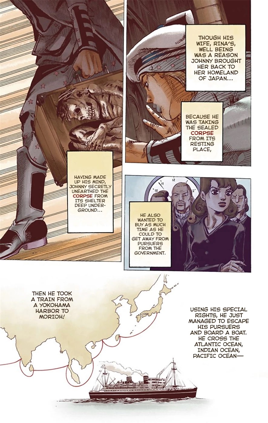 JoJo's Bizarre Adventure Part 8 - JoJolion (Official Colored) Chapter 22 page 4 - Chapter 22: Morioh, Year 1901
