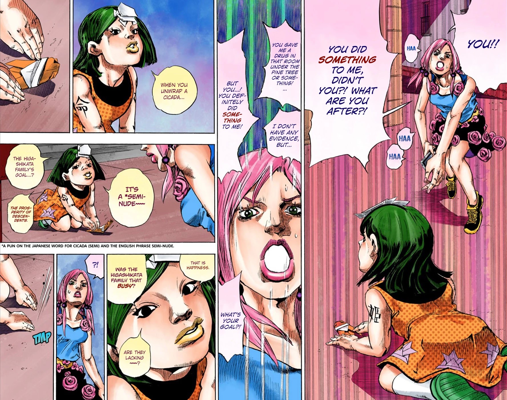 JoJo's Bizarre Adventure Part 8 - JoJolion (Official Colored) Chapter 24 page 42 - Chapter 24: Paper Moon Deception Part 2
