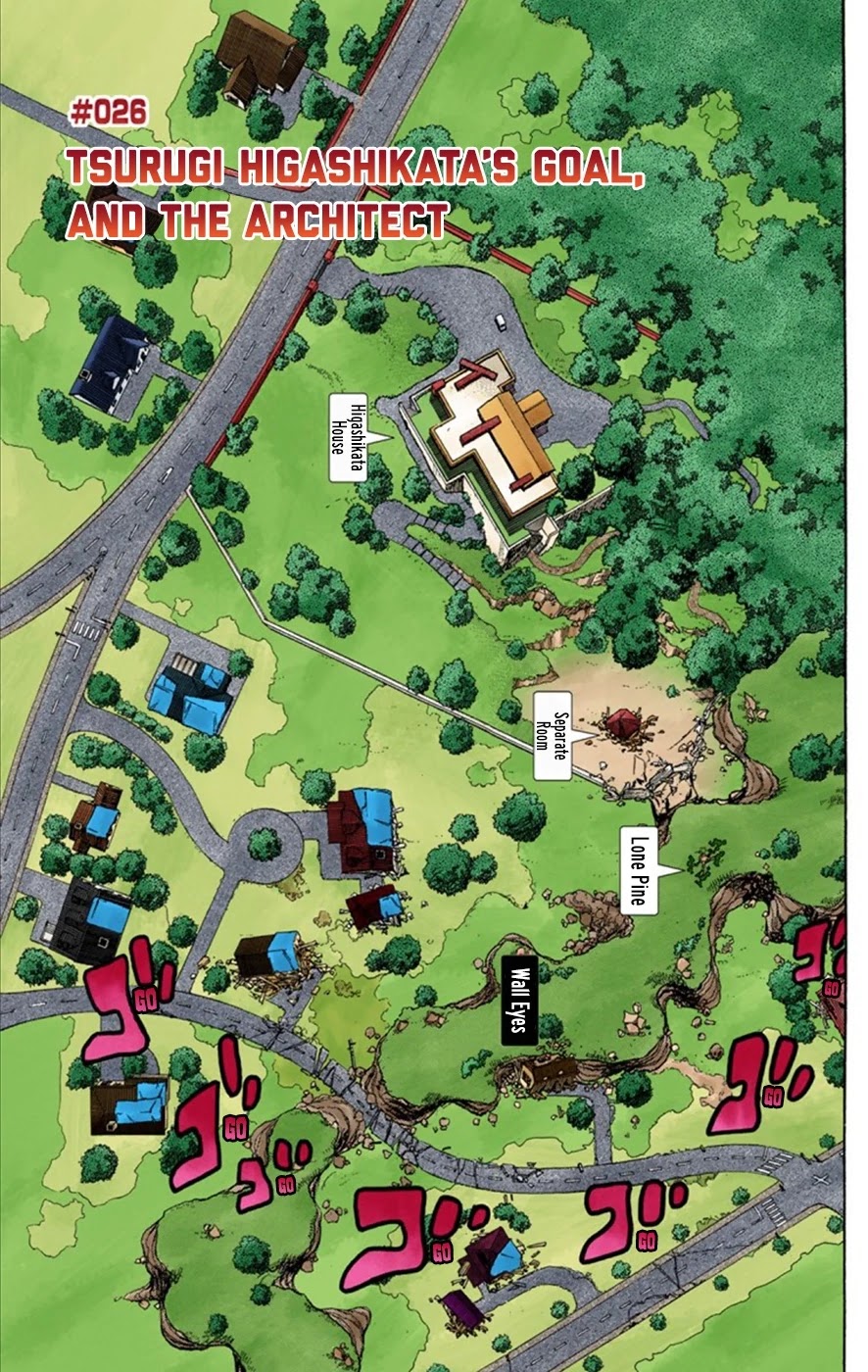 JoJo's Bizarre Adventure Part 8 - JoJolion (Official Colored) Chapter 26 page 2 - Chapter 26: Tsurugi Higashikata's Goal, and the Architect