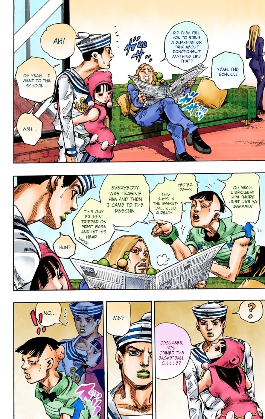 JoJo's Bizarre Adventure Part 8 - JoJolion (Official Colored) Chapter 27 page 13 - Chapter 27: Norisuke Higashikata, Tsurugi Higashikata, and Yotsuyu Yayagiyama Part 1