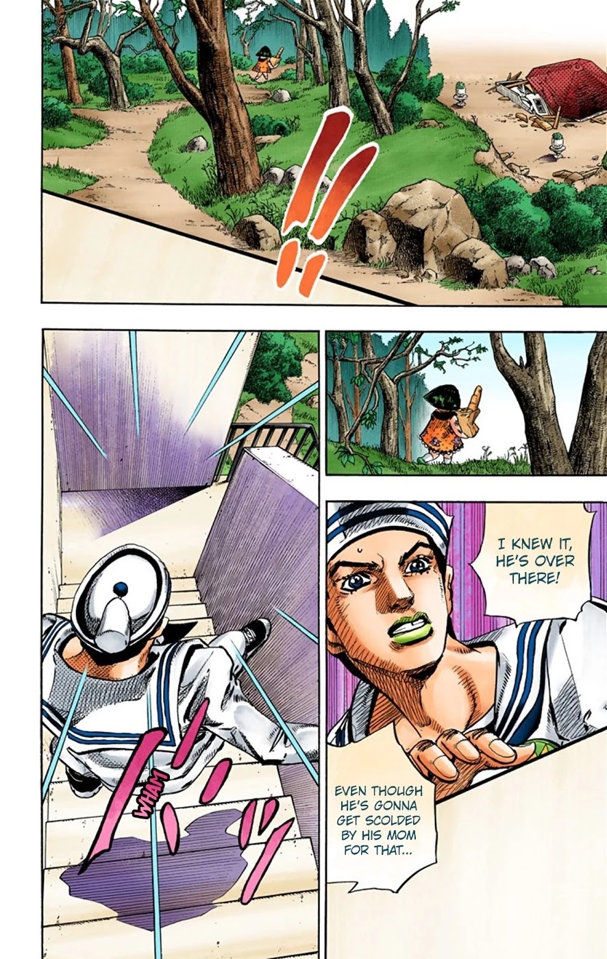 JoJo's Bizarre Adventure Part 8 - JoJolion (Official Colored) Chapter 27 page 18 - Chapter 27: Norisuke Higashikata, Tsurugi Higashikata, and Yotsuyu Yayagiyama Part 1