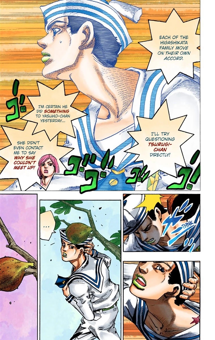 JoJo's Bizarre Adventure Part 8 - JoJolion (Official Colored) Chapter 27 page 19 - Chapter 27: Norisuke Higashikata, Tsurugi Higashikata, and Yotsuyu Yayagiyama Part 1