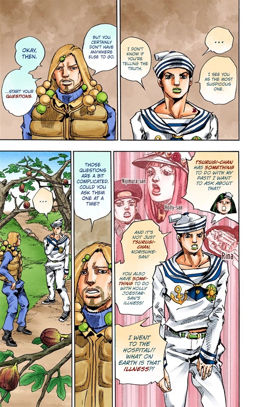 JoJo's Bizarre Adventure Part 8 - JoJolion (Official Colored) Chapter 27 page 24 - Chapter 27: Norisuke Higashikata, Tsurugi Higashikata, and Yotsuyu Yayagiyama Part 1