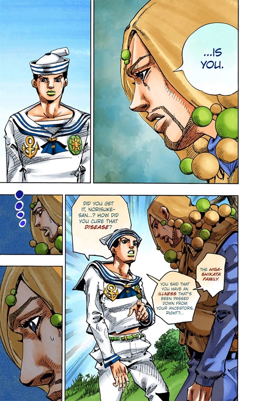 JoJo's Bizarre Adventure Part 8 - JoJolion (Official Colored) Chapter 27 page 30 - Chapter 27: Norisuke Higashikata, Tsurugi Higashikata, and Yotsuyu Yayagiyama Part 1