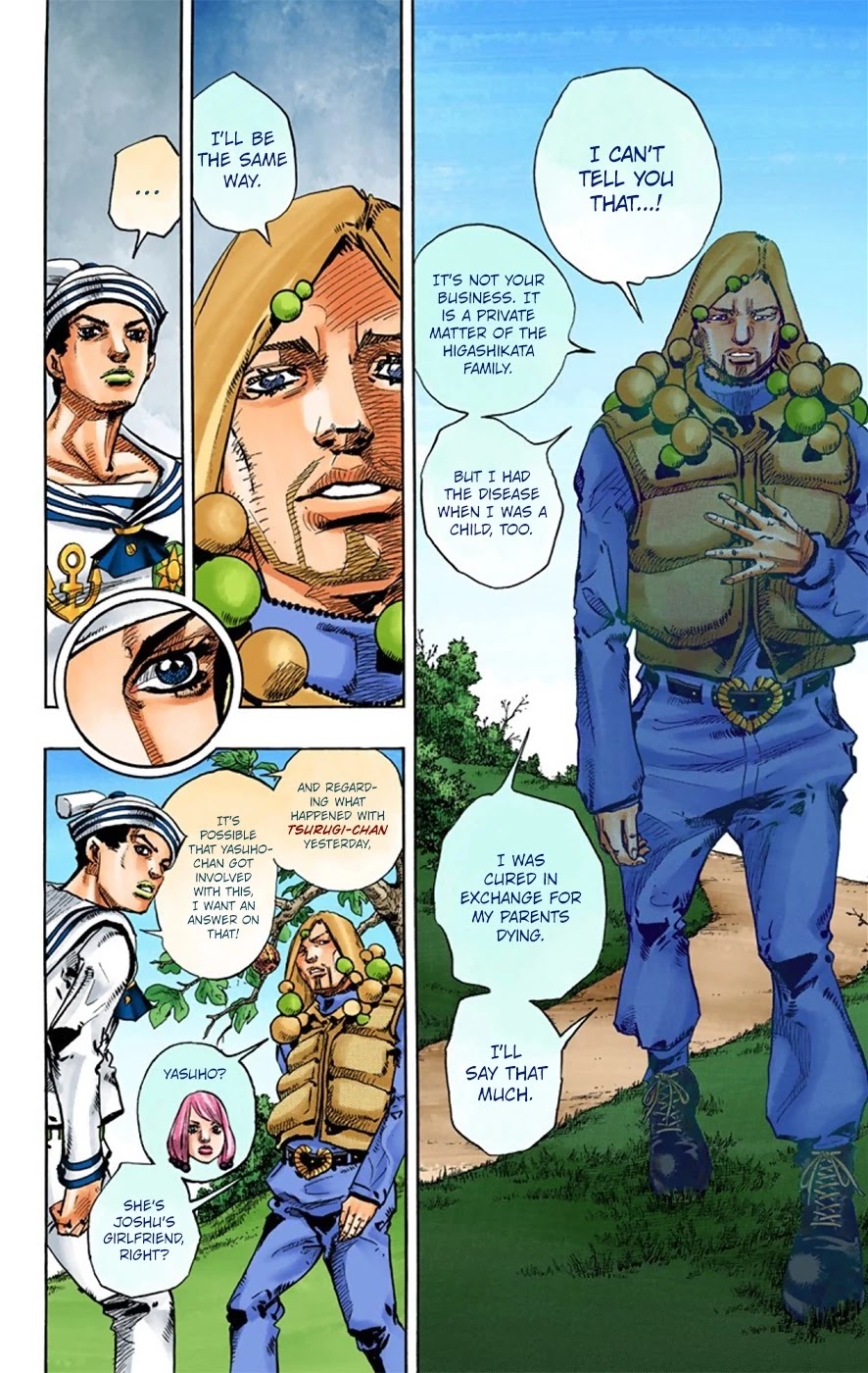 JoJo's Bizarre Adventure Part 8 - JoJolion (Official Colored) Chapter 27 page 31 - Chapter 27: Norisuke Higashikata, Tsurugi Higashikata, and Yotsuyu Yayagiyama Part 1