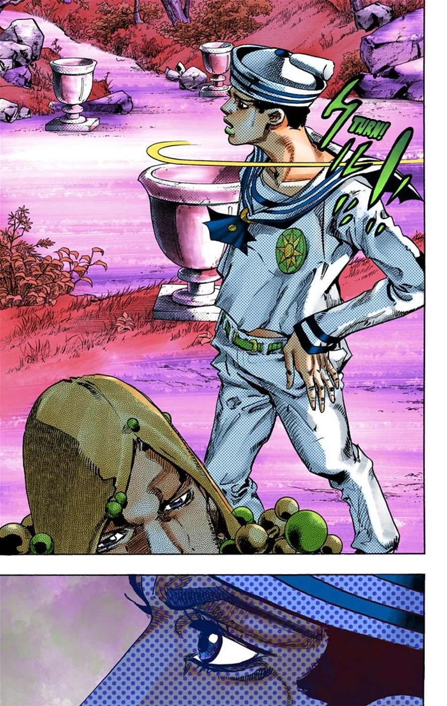JoJo's Bizarre Adventure Part 8 - JoJolion (Official Colored) Chapter 27 page 38 - Chapter 27: Norisuke Higashikata, Tsurugi Higashikata, and Yotsuyu Yayagiyama Part 1