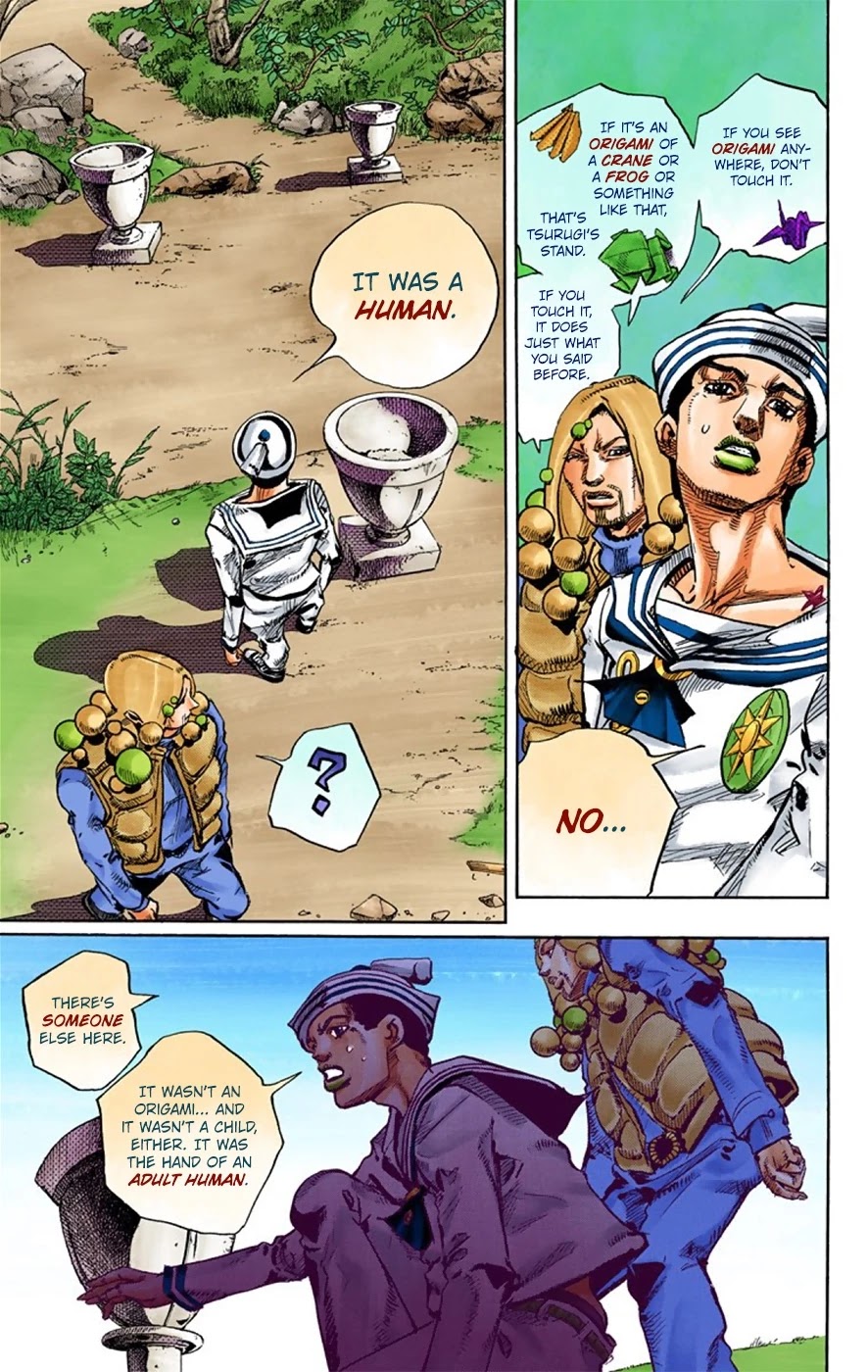 JoJo's Bizarre Adventure Part 8 - JoJolion (Official Colored) Chapter 27 page 40 - Chapter 27: Norisuke Higashikata, Tsurugi Higashikata, and Yotsuyu Yayagiyama Part 1