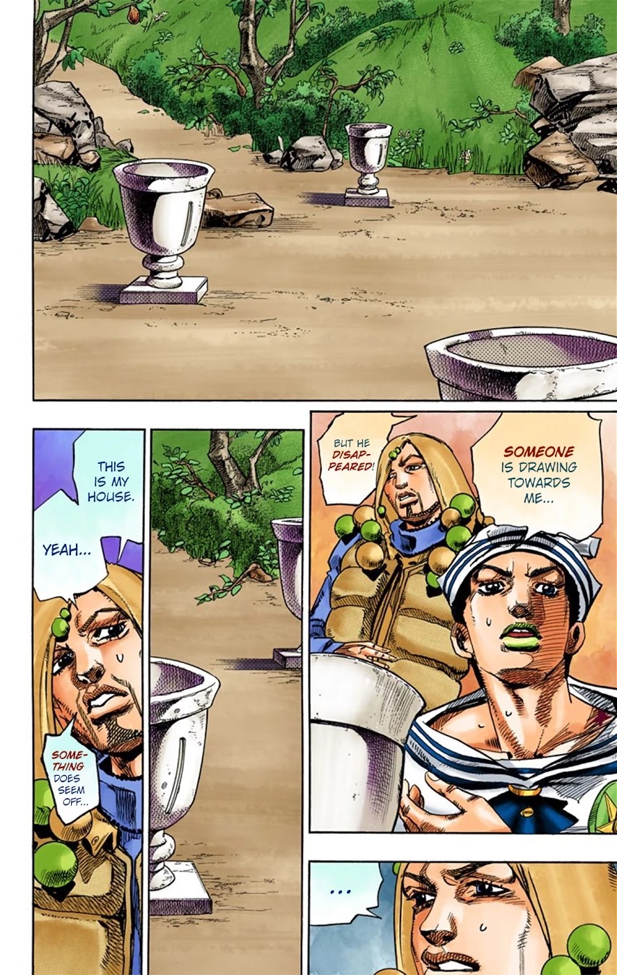 JoJo's Bizarre Adventure Part 8 - JoJolion (Official Colored) Chapter 27 page 42 - Chapter 27: Norisuke Higashikata, Tsurugi Higashikata, and Yotsuyu Yayagiyama Part 1