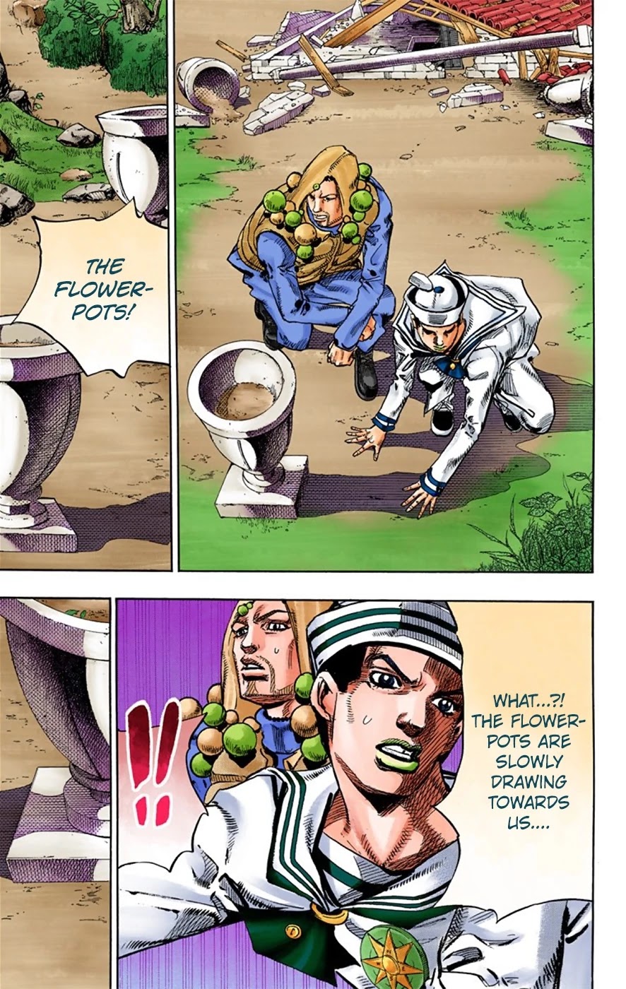 JoJo's Bizarre Adventure Part 8 - JoJolion (Official Colored) Chapter 27 page 43 - Chapter 27: Norisuke Higashikata, Tsurugi Higashikata, and Yotsuyu Yayagiyama Part 1