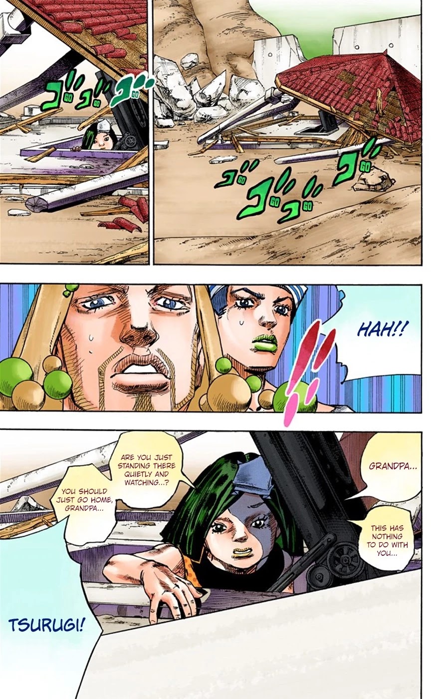 JoJo's Bizarre Adventure Part 8 - JoJolion (Official Colored) Chapter 28 page 13 - Chapter 28: Norisuke Higashikata, Tsurugi Higashikata, and Yotsuyu Yayagiyama Part 2