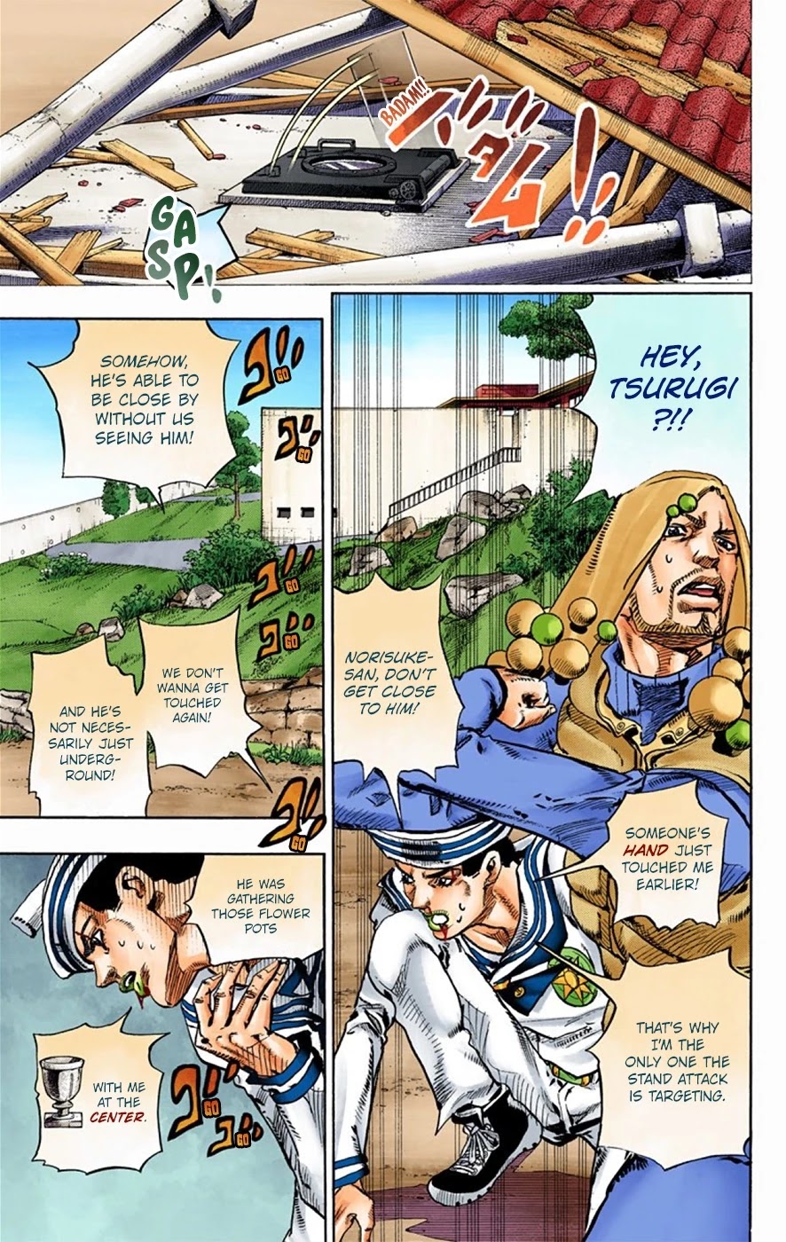 JoJo's Bizarre Adventure Part 8 - JoJolion (Official Colored) Chapter 28 page 15 - Chapter 28: Norisuke Higashikata, Tsurugi Higashikata, and Yotsuyu Yayagiyama Part 2
