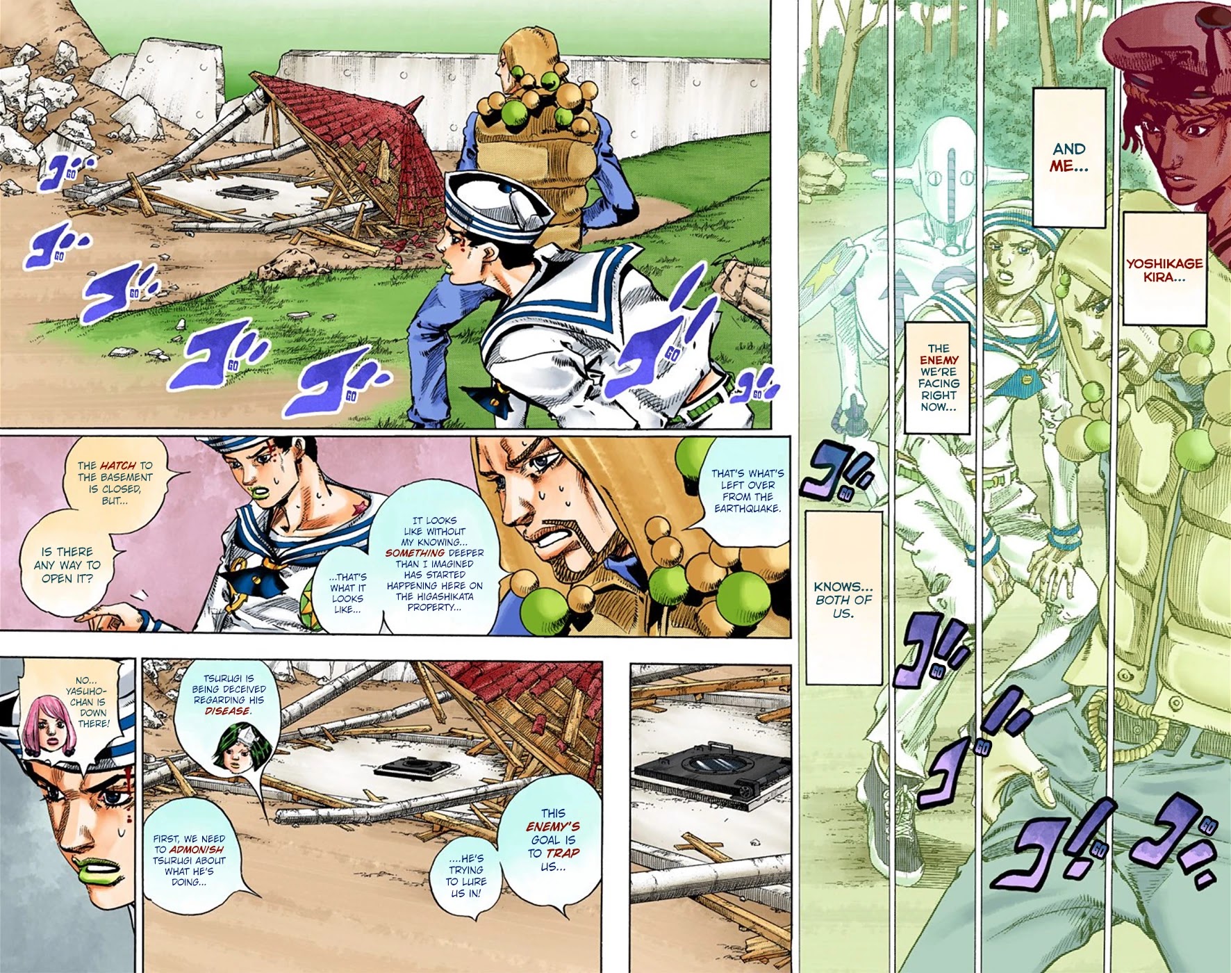 JoJo's Bizarre Adventure Part 8 - JoJolion (Official Colored) Chapter 28 page 17 - Chapter 28: Norisuke Higashikata, Tsurugi Higashikata, and Yotsuyu Yayagiyama Part 2