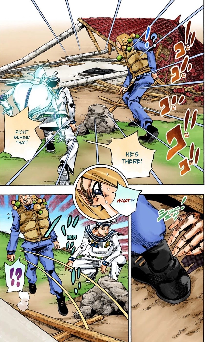 JoJo's Bizarre Adventure Part 8 - JoJolion (Official Colored) Chapter 28 page 23 - Chapter 28: Norisuke Higashikata, Tsurugi Higashikata, and Yotsuyu Yayagiyama Part 2