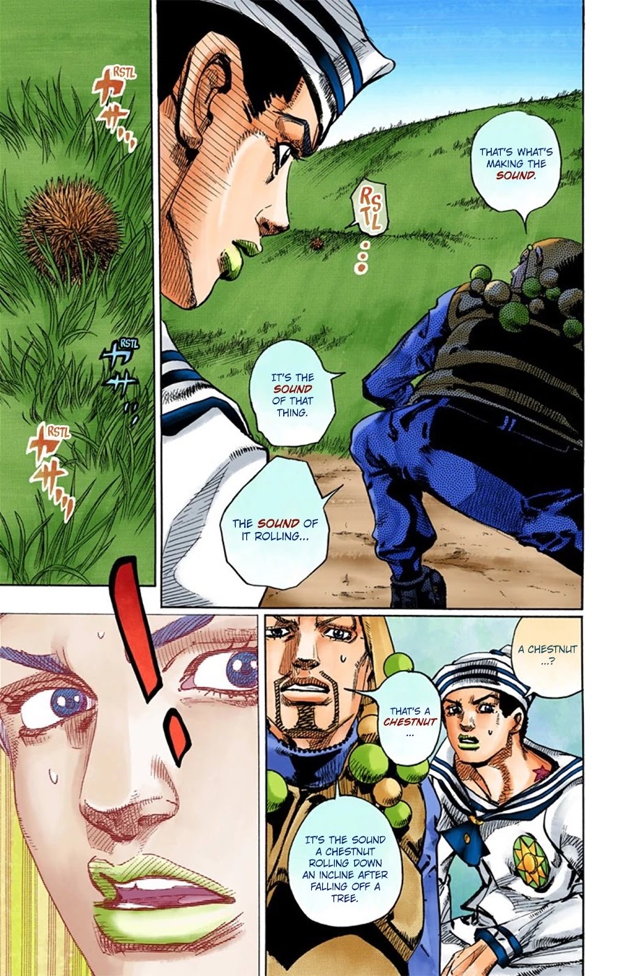 JoJo's Bizarre Adventure Part 8 - JoJolion (Official Colored) Chapter 28 page 27 - Chapter 28: Norisuke Higashikata, Tsurugi Higashikata, and Yotsuyu Yayagiyama Part 2