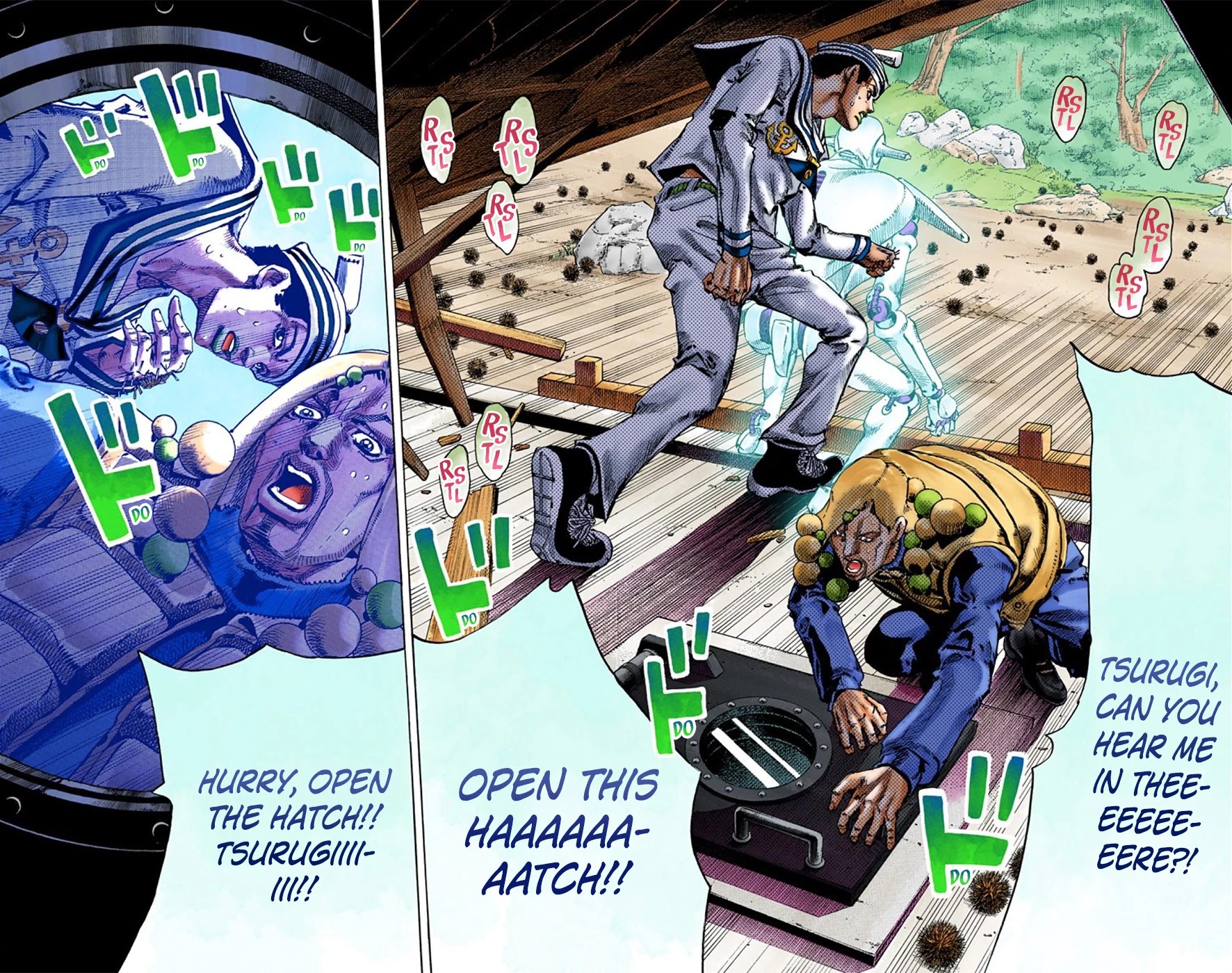 JoJo's Bizarre Adventure Part 8 - JoJolion (Official Colored) Chapter 28 page 35 - Chapter 28: Norisuke Higashikata, Tsurugi Higashikata, and Yotsuyu Yayagiyama Part 2