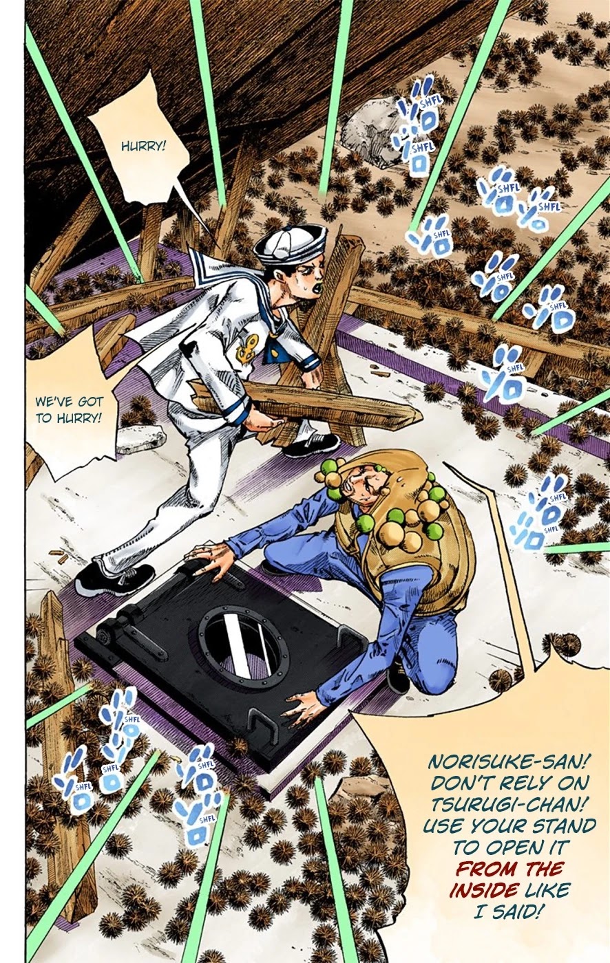 JoJo's Bizarre Adventure Part 8 - JoJolion (Official Colored) Chapter 29 page 12 - Chapter 29: Norisuke Higashikata, Tsurugi Higashikata, and Yotsuyu Yayagiyama Part 3