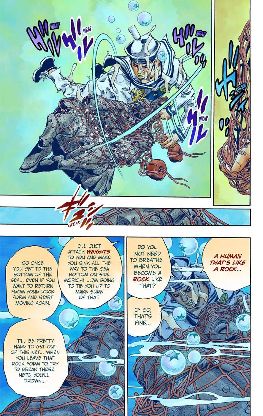 JoJo's Bizarre Adventure Part 8 - JoJolion (Official Colored) Chapter 32 page 14 - Chapter 32: "I am a Rock" Part 2