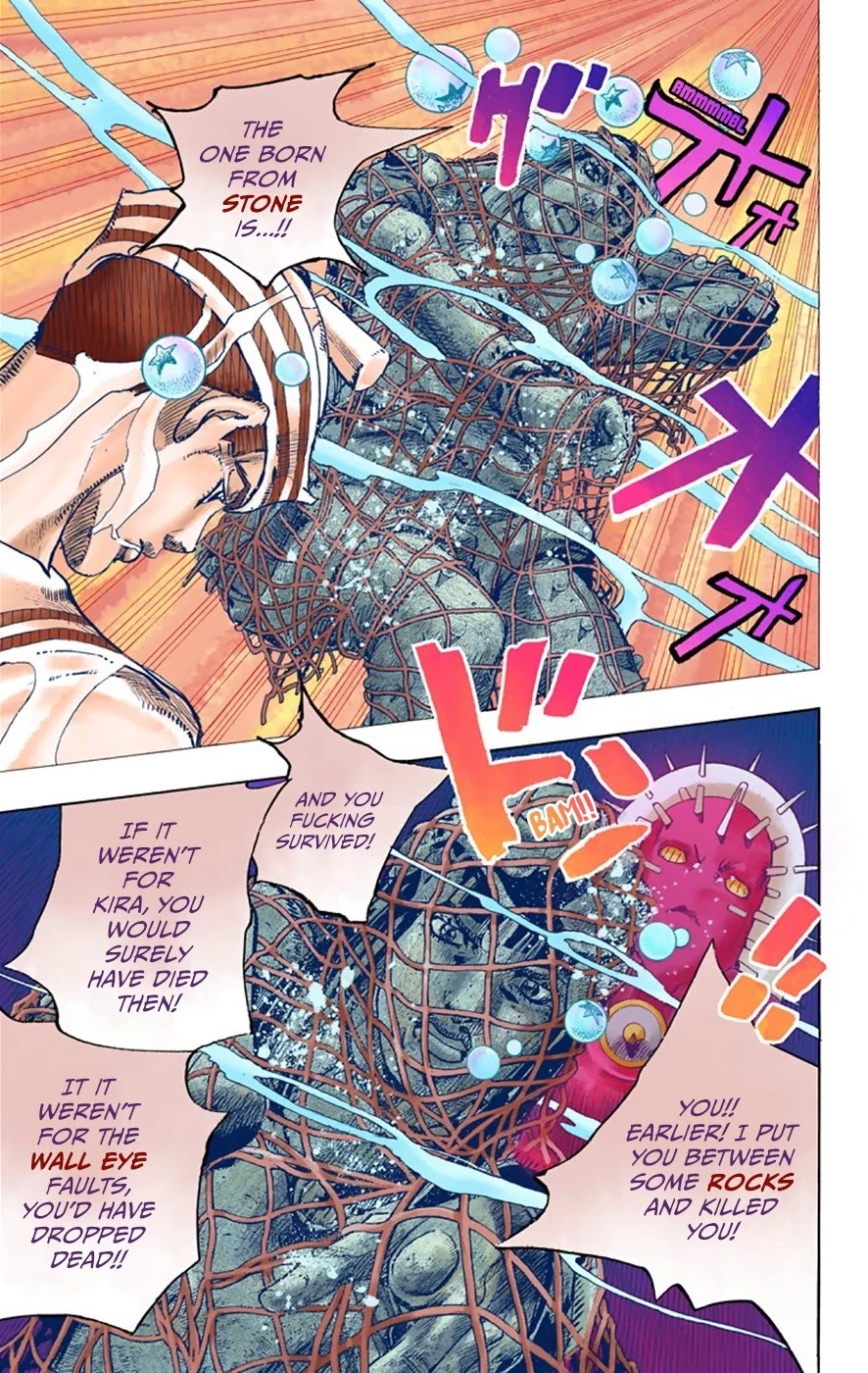 JoJo's Bizarre Adventure Part 8 - JoJolion (Official Colored) Chapter 32 page 16 - Chapter 32: "I am a Rock" Part 2