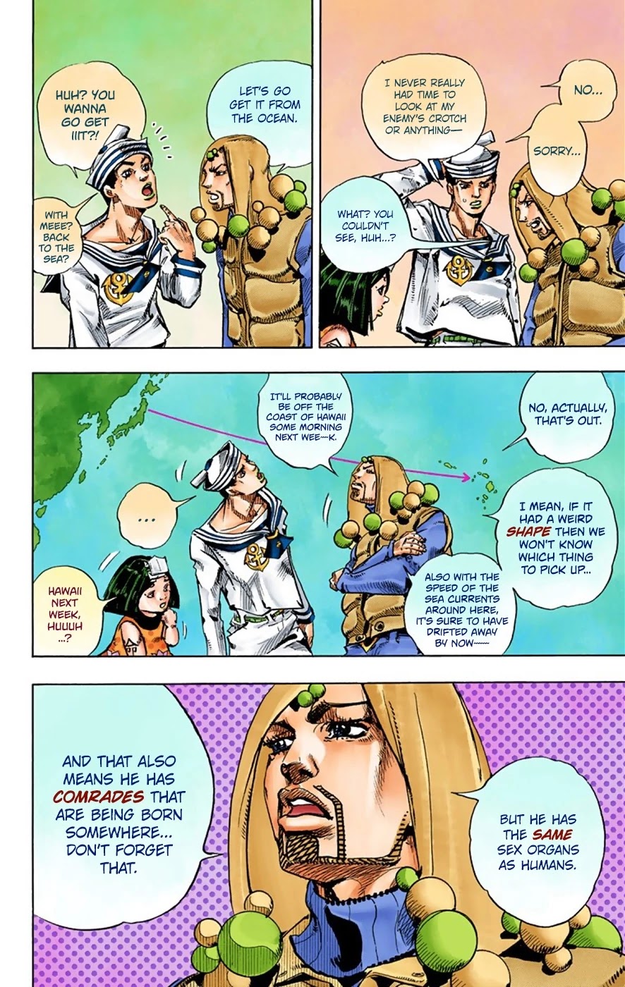 JoJo's Bizarre Adventure Part 8 - JoJolion (Official Colored) Chapter 32 page 36 - Chapter 32: "I am a Rock" Part 2