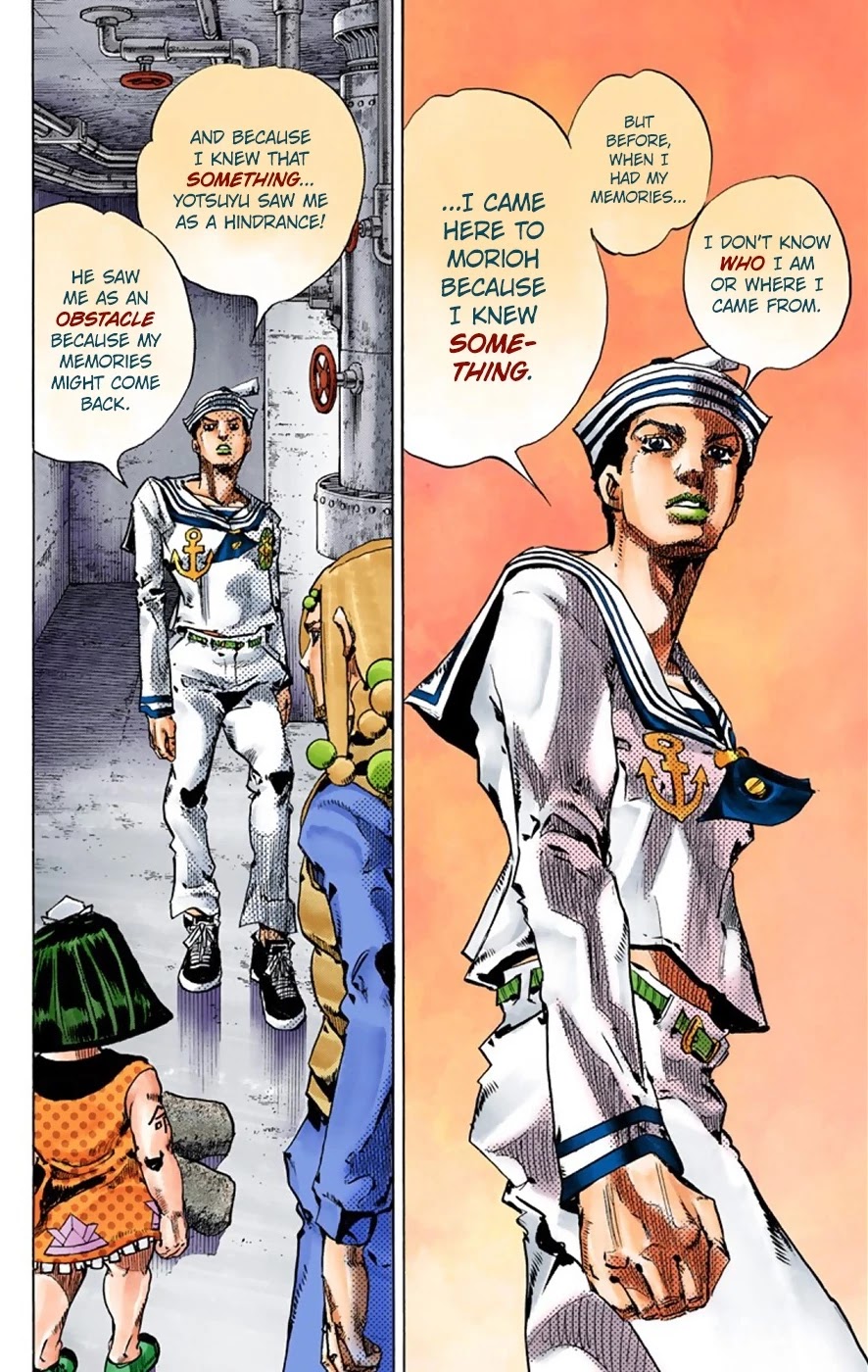 JoJo's Bizarre Adventure Part 8 - JoJolion (Official Colored) Chapter 32 page 40 - Chapter 32: "I am a Rock" Part 2