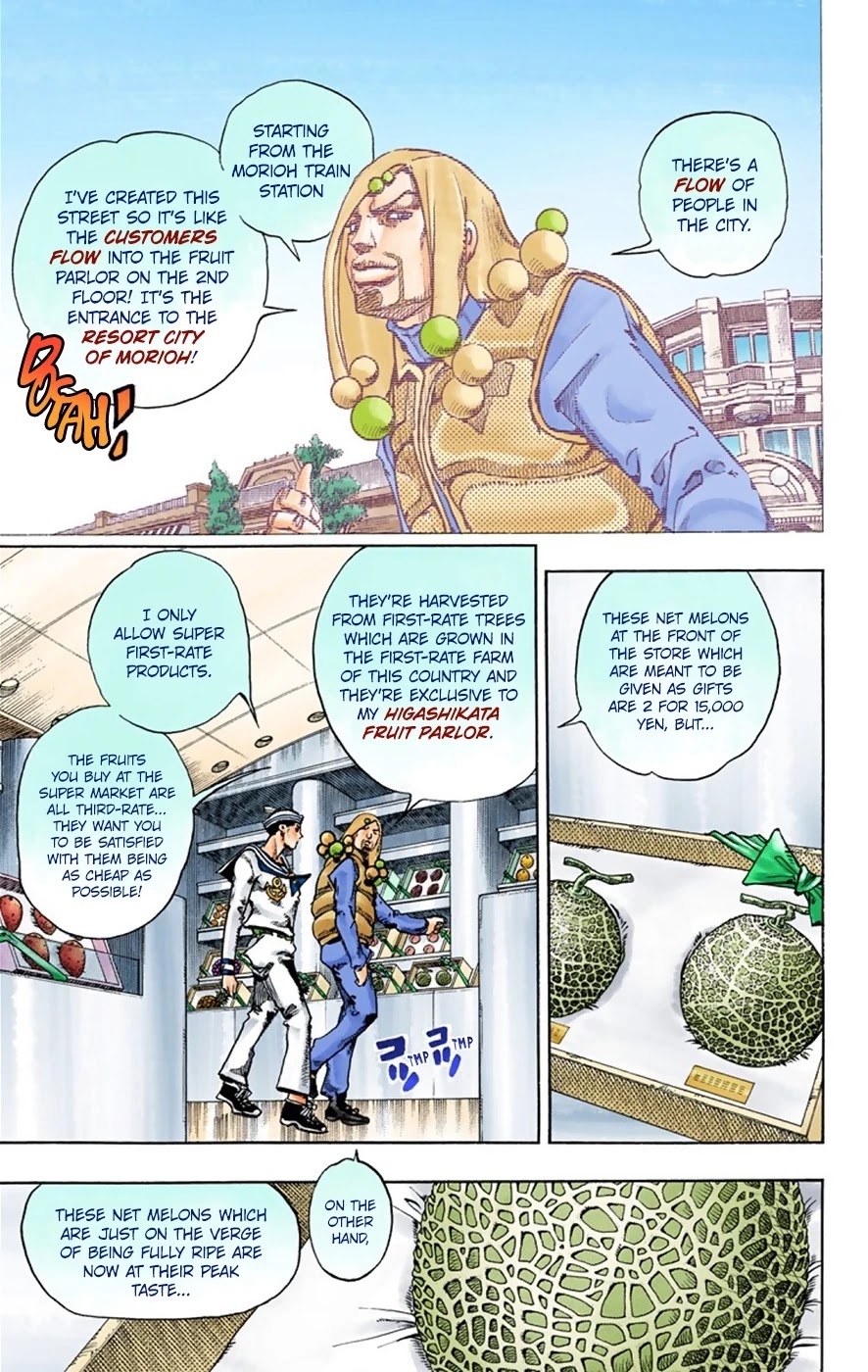 JoJo's Bizarre Adventure Part 8 - JoJolion (Official Colored) Chapter 33 page 28 - Chapter 33: Josuke! Go to the Higashikata Fruit Parlor!