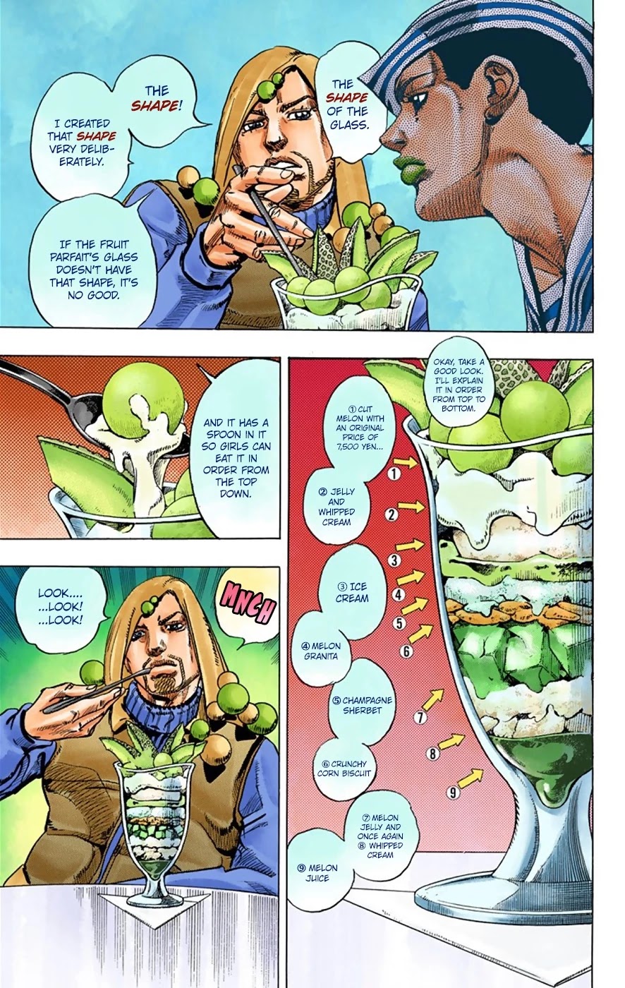 JoJo's Bizarre Adventure Part 8 - JoJolion (Official Colored) Chapter 33 page 32 - Chapter 33: Josuke! Go to the Higashikata Fruit Parlor!