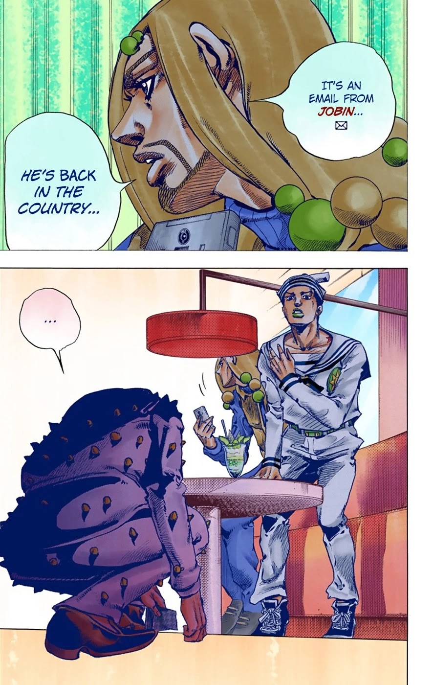 JoJo's Bizarre Adventure Part 8 - JoJolion (Official Colored) Chapter 33 page 36 - Chapter 33: Josuke! Go to the Higashikata Fruit Parlor!