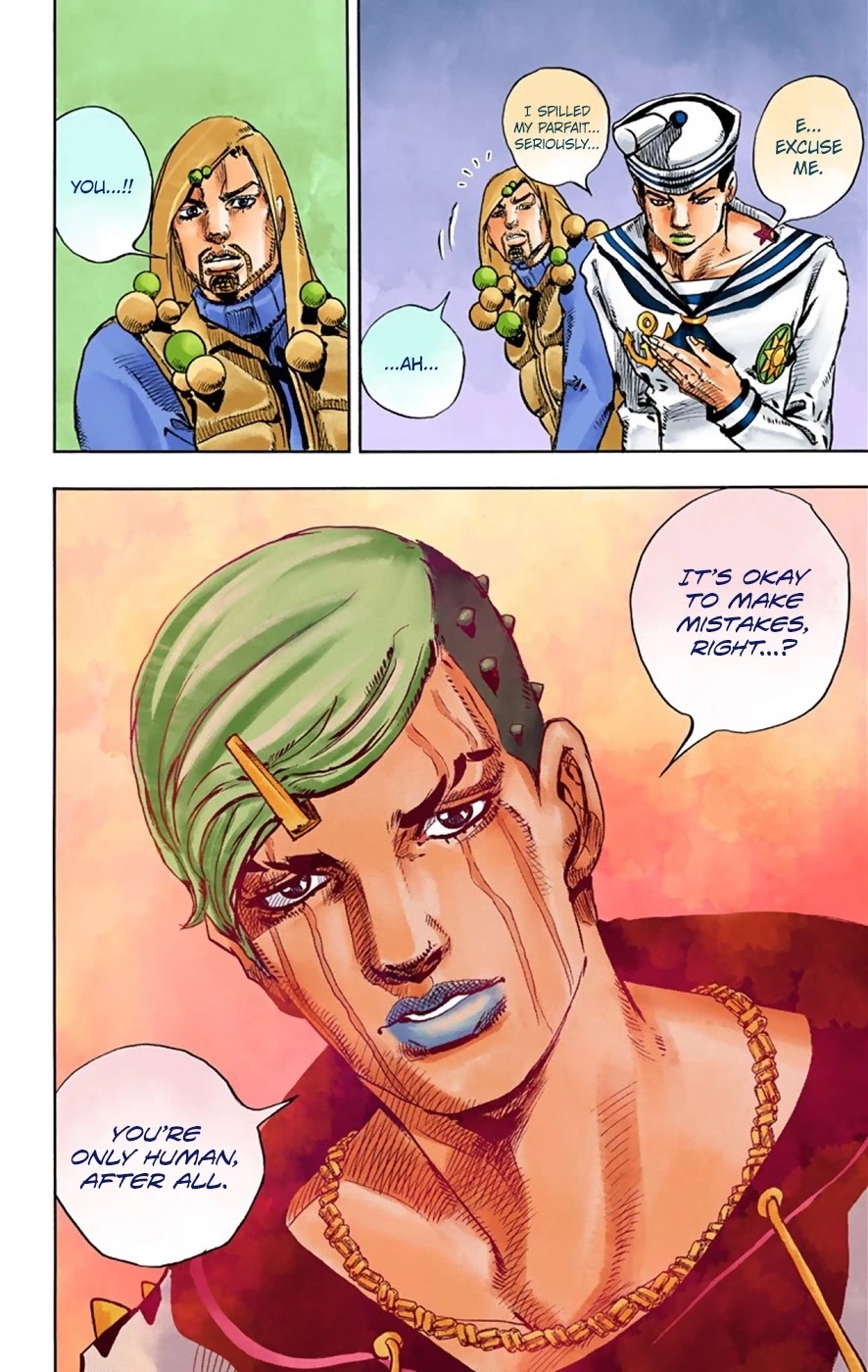 JoJo's Bizarre Adventure Part 8 - JoJolion (Official Colored) Chapter 33 page 38 - Chapter 33: Josuke! Go to the Higashikata Fruit Parlor!