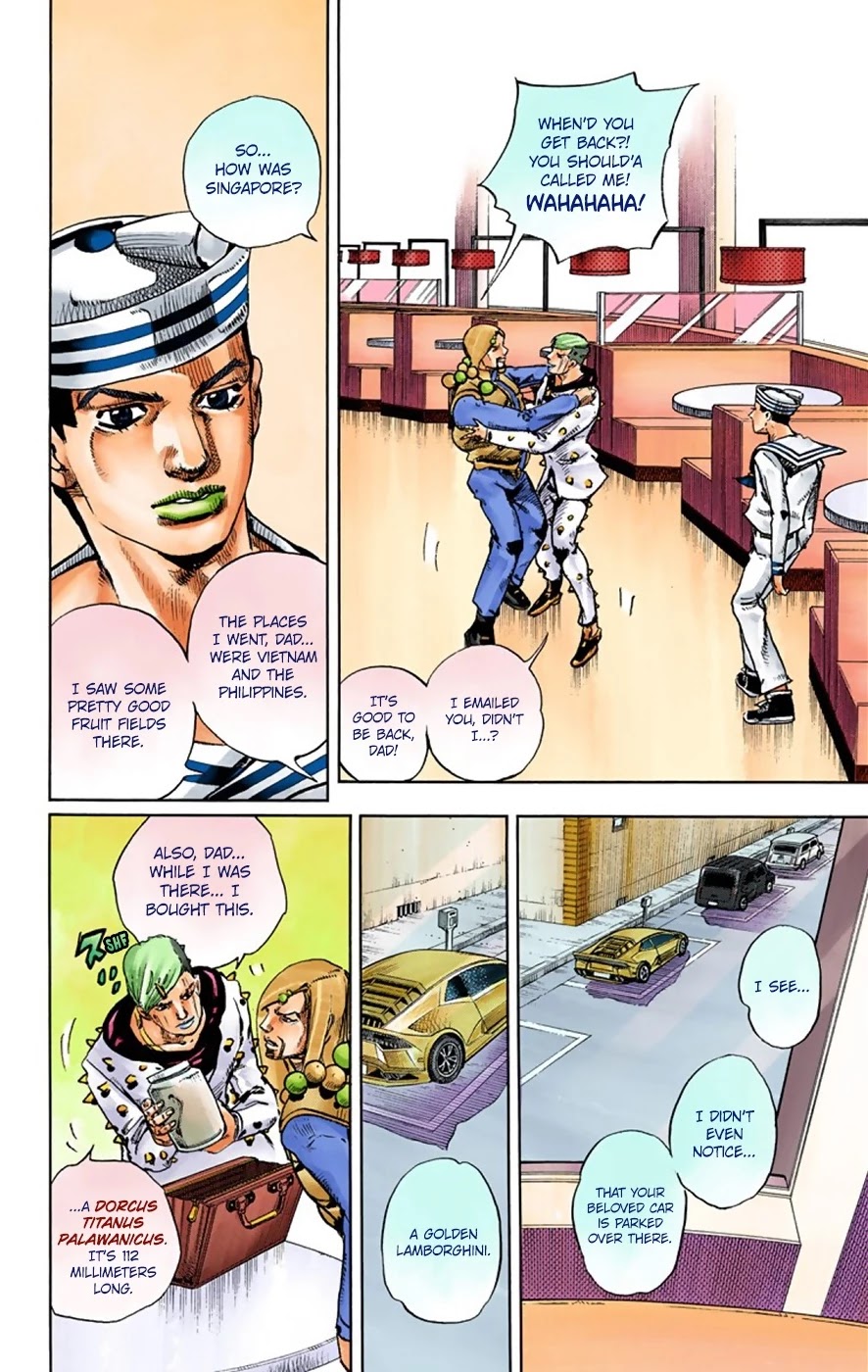 JoJo's Bizarre Adventure Part 8 - JoJolion (Official Colored) Chapter 33 page 40 - Chapter 33: Josuke! Go to the Higashikata Fruit Parlor!