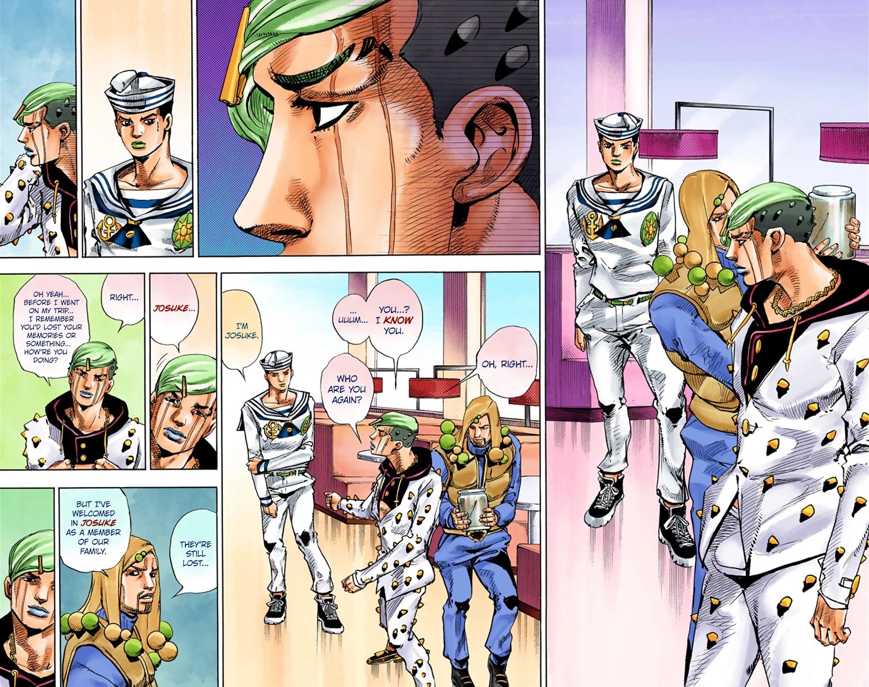 JoJo's Bizarre Adventure Part 8 - JoJolion (Official Colored) Chapter 33 page 42 - Chapter 33: Josuke! Go to the Higashikata Fruit Parlor!