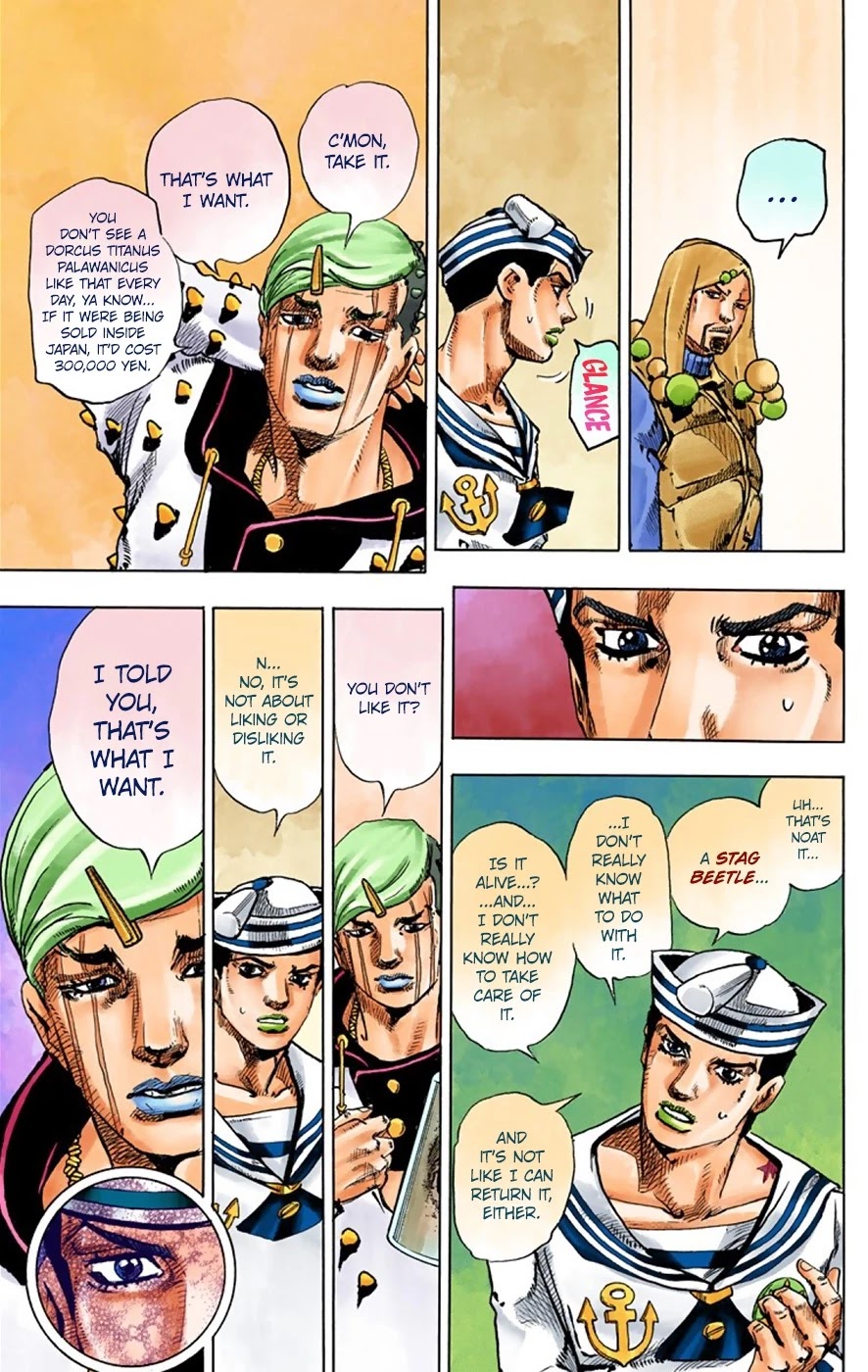JoJo's Bizarre Adventure Part 8 - JoJolion (Official Colored) Chapter 33 page 44 - Chapter 33: Josuke! Go to the Higashikata Fruit Parlor!