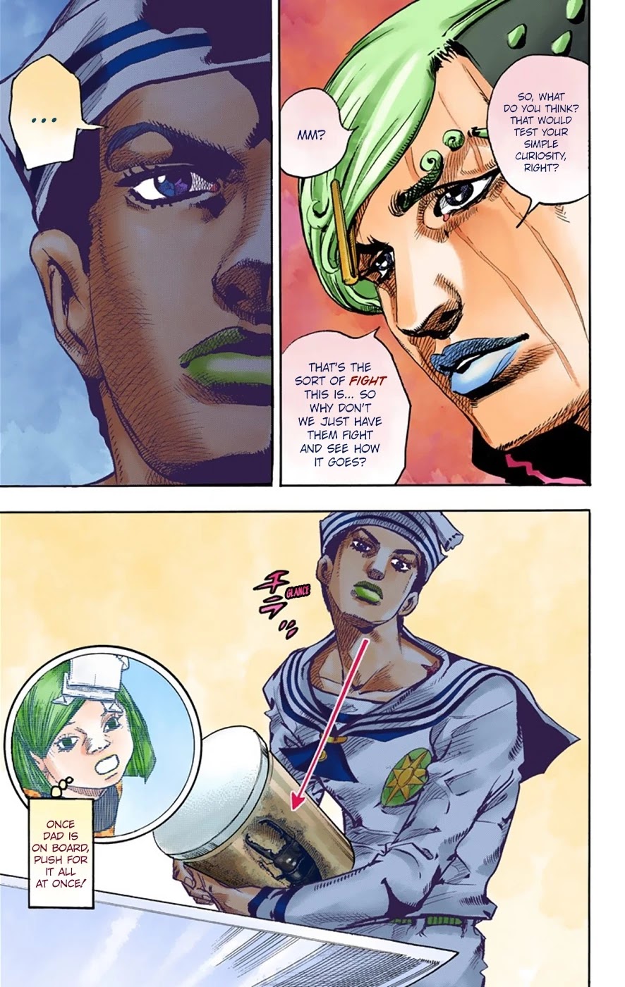 JoJo's Bizarre Adventure Part 8 - JoJolion (Official Colored) Chapter 34 page 35 - Chapter 34: Every Day is a Summer Vacation Part 1
