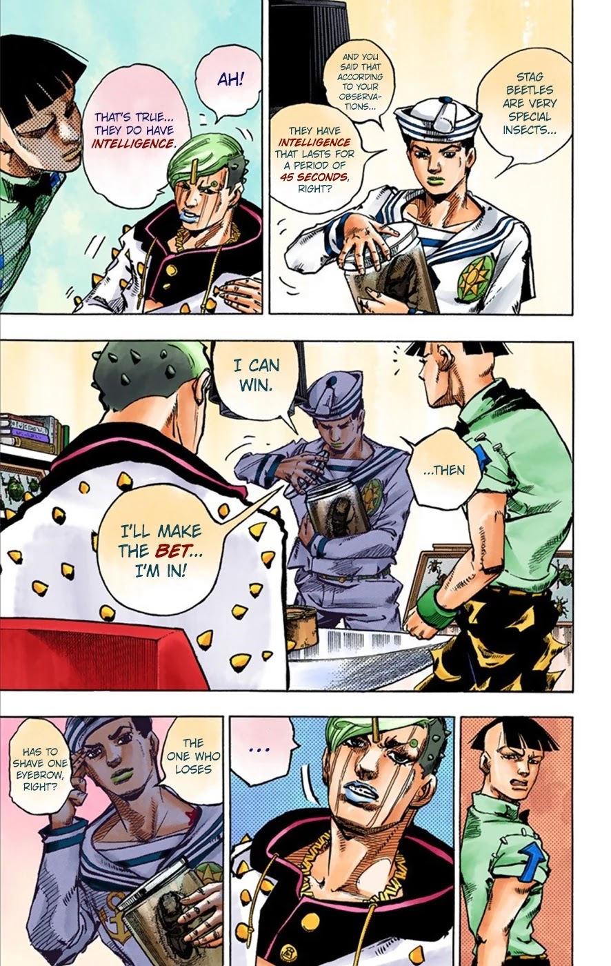 JoJo's Bizarre Adventure Part 8 - JoJolion (Official Colored) Chapter 35 page 14 - Chapter 35: Every Day is a Summer Vacation Part 2