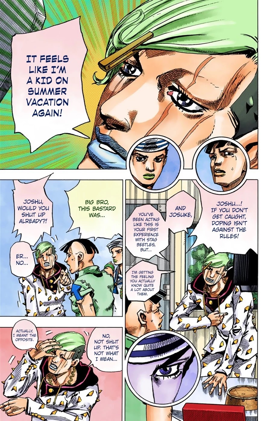 JoJo's Bizarre Adventure Part 8 - JoJolion (Official Colored) Chapter 36 page 11 - Chapter 36: Every Day is a Summer Vacation Part 3