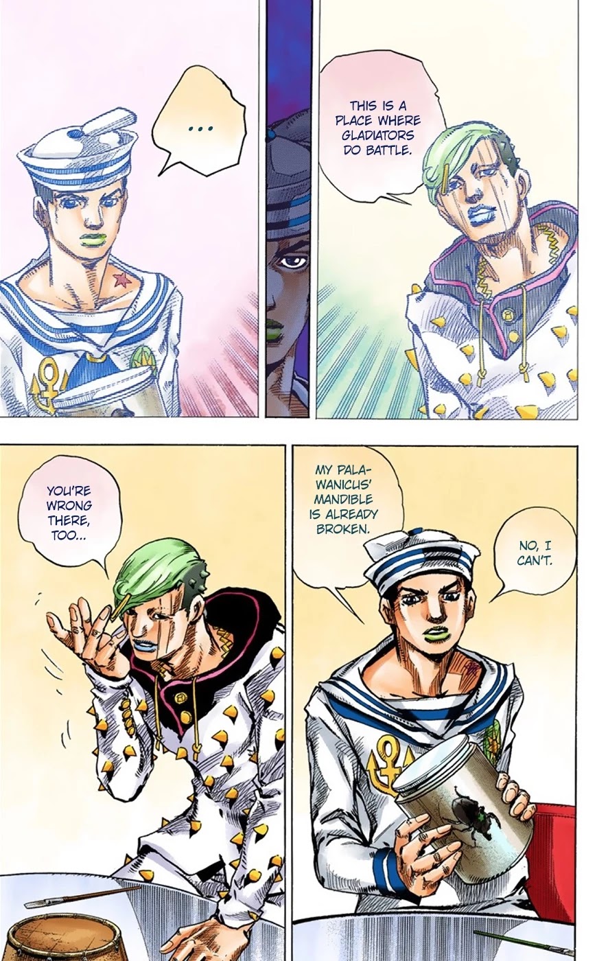 JoJo's Bizarre Adventure Part 8 - JoJolion (Official Colored) Chapter 36 page 13 - Chapter 36: Every Day is a Summer Vacation Part 3