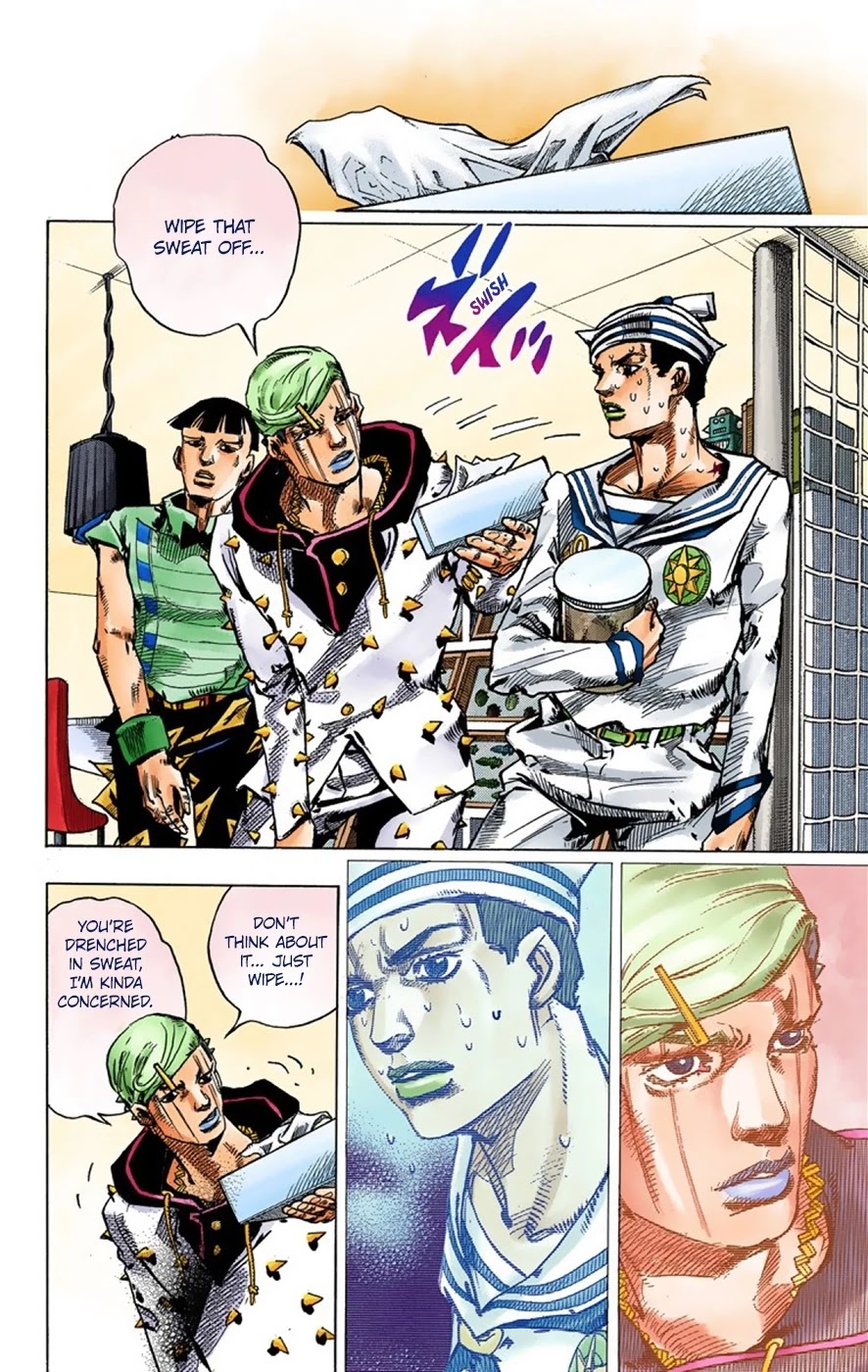JoJo's Bizarre Adventure Part 8 - JoJolion (Official Colored) Chapter 38 page 12 - Chapter 38: Jobin Higashikata is a Stand User