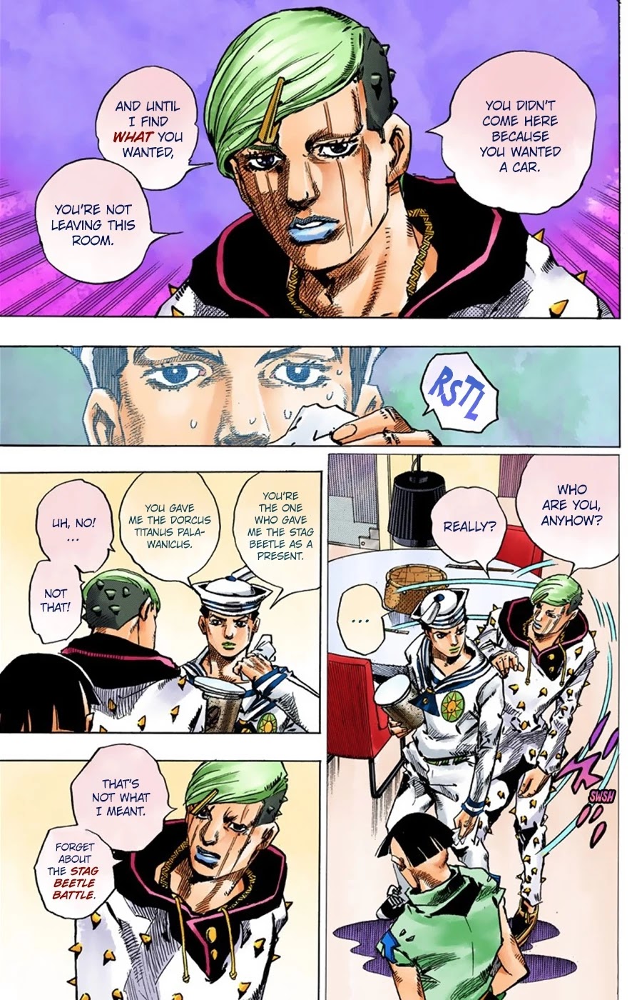 JoJo's Bizarre Adventure Part 8 - JoJolion (Official Colored) Chapter 38 page 13 - Chapter 38: Jobin Higashikata is a Stand User