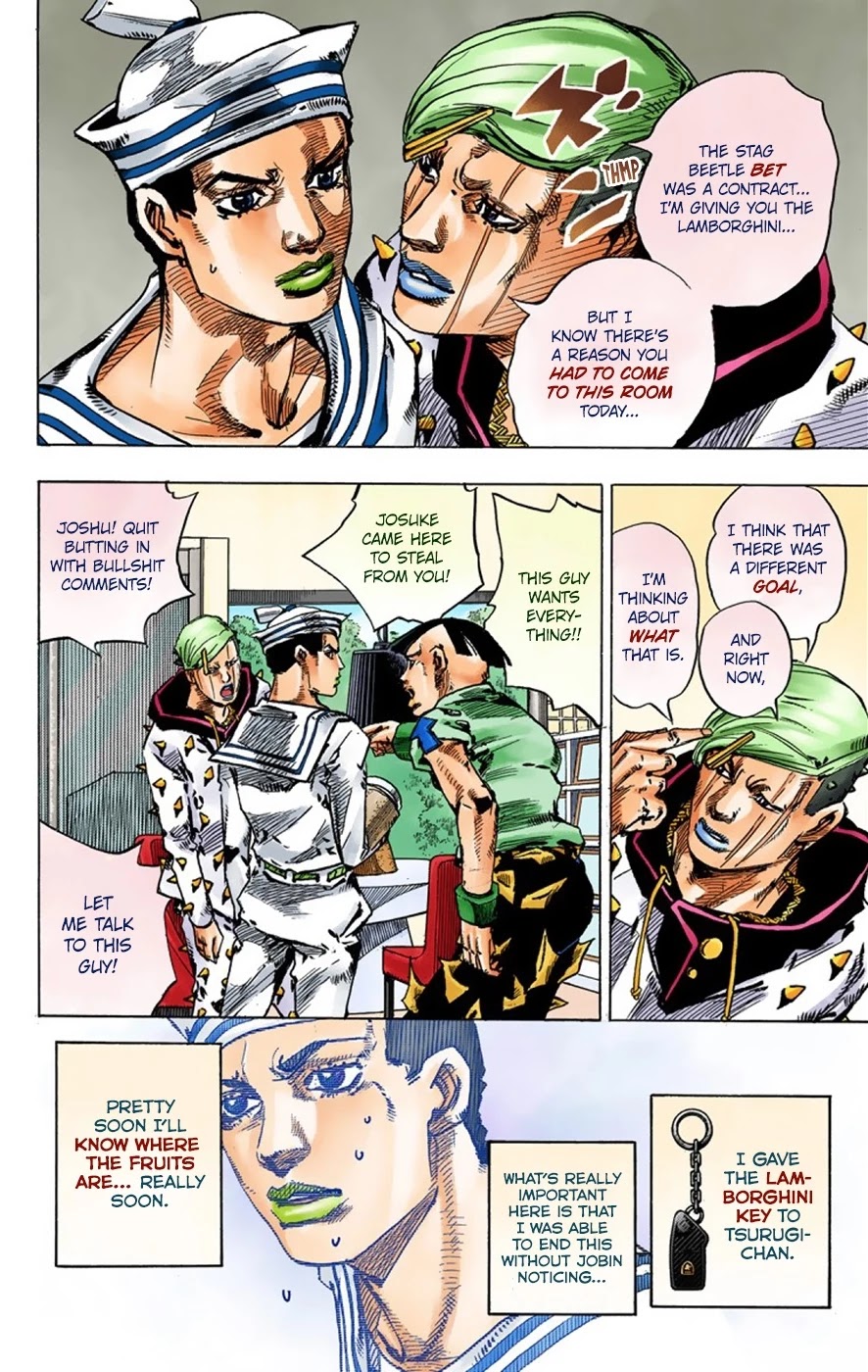 JoJo's Bizarre Adventure Part 8 - JoJolion (Official Colored) Chapter 38 page 14 - Chapter 38: Jobin Higashikata is a Stand User