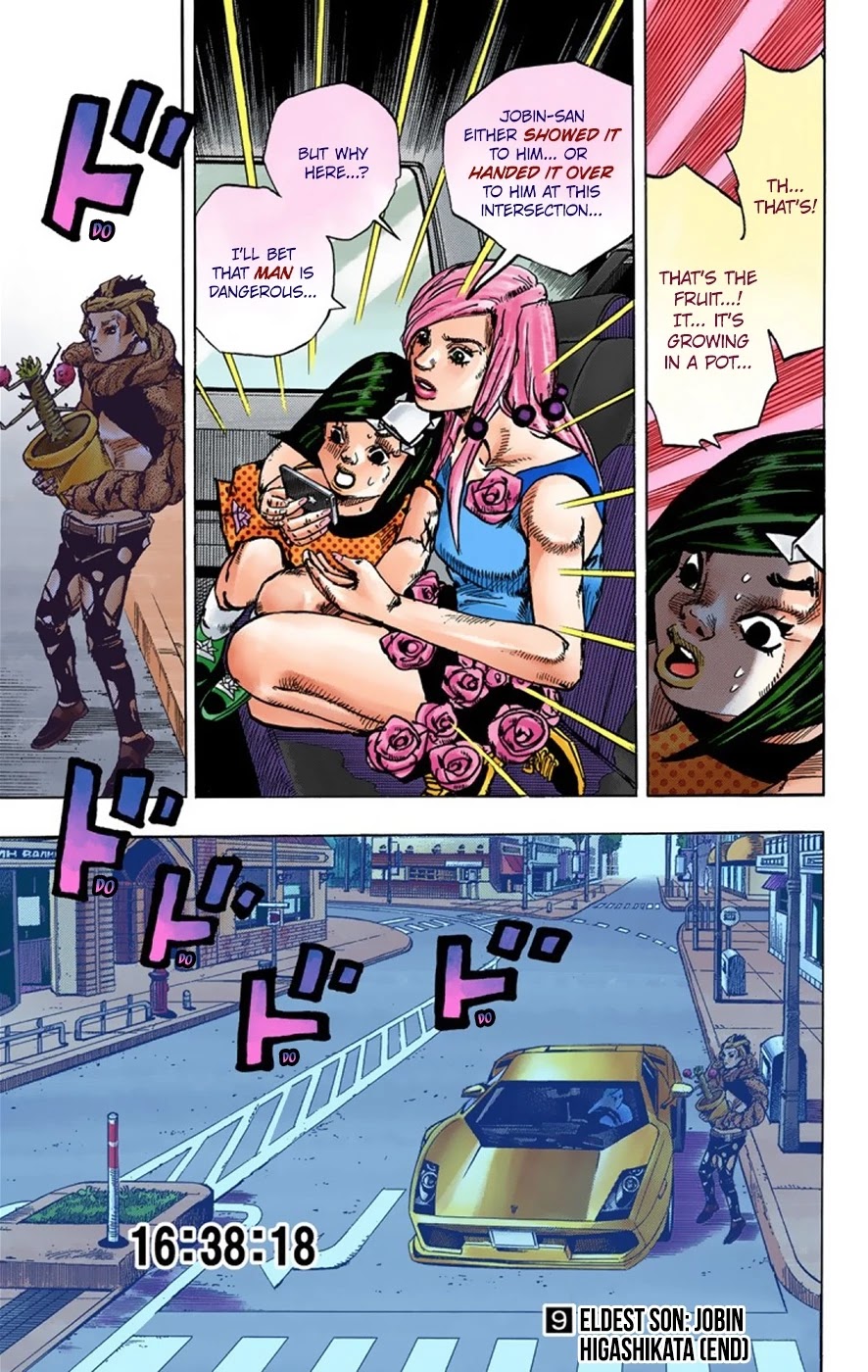 JoJo's Bizarre Adventure Part 8 - JoJolion (Official Colored) Chapter 38 page 42 - Chapter 38: Jobin Higashikata is a Stand User