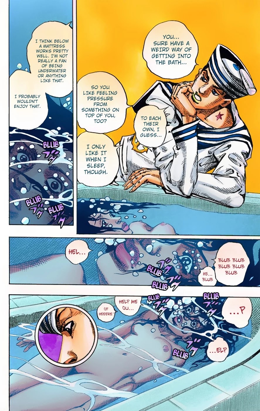 JoJo's Bizarre Adventure Part 8 - JoJolion (Official Colored) Chapter 4 page 16 - Chapter 4: Soft & Wet Part 3
