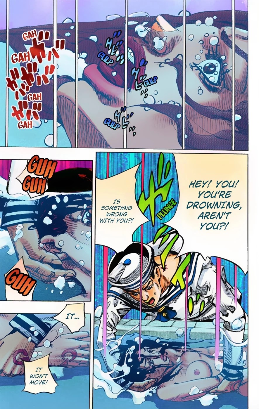 JoJo's Bizarre Adventure Part 8 - JoJolion (Official Colored) Chapter 4 page 17 - Chapter 4: Soft & Wet Part 3