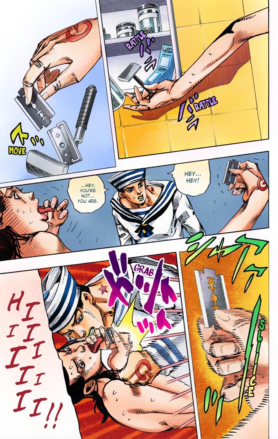 JoJo's Bizarre Adventure Part 8 - JoJolion (Official Colored) Chapter 4 page 27 - Chapter 4: Soft & Wet Part 3