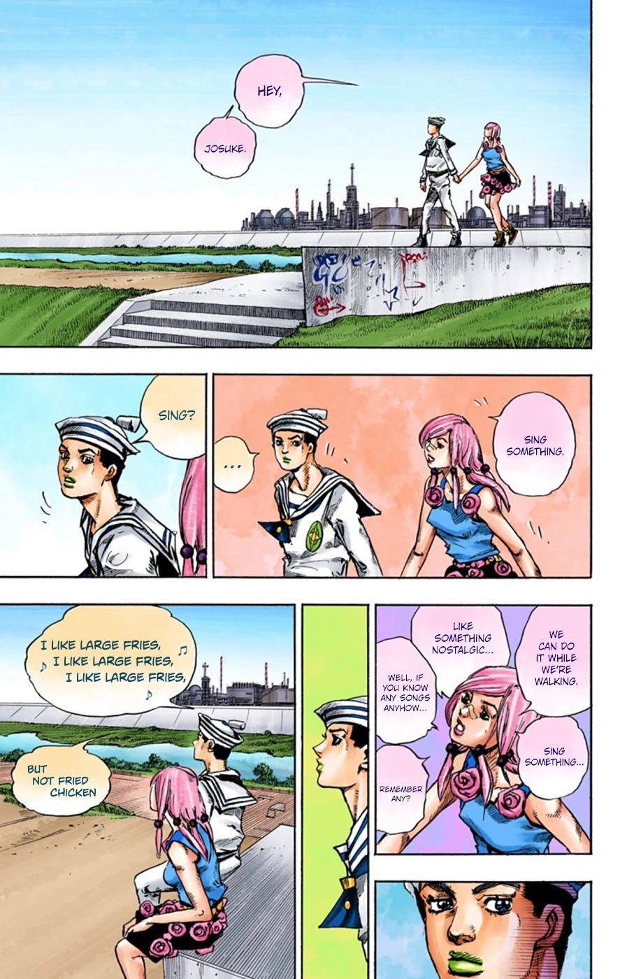 JoJo's Bizarre Adventure Part 8 - JoJolion (Official Colored) Chapter 43 page 23 - Chapter 43: Love Love Deluxe Part 1
