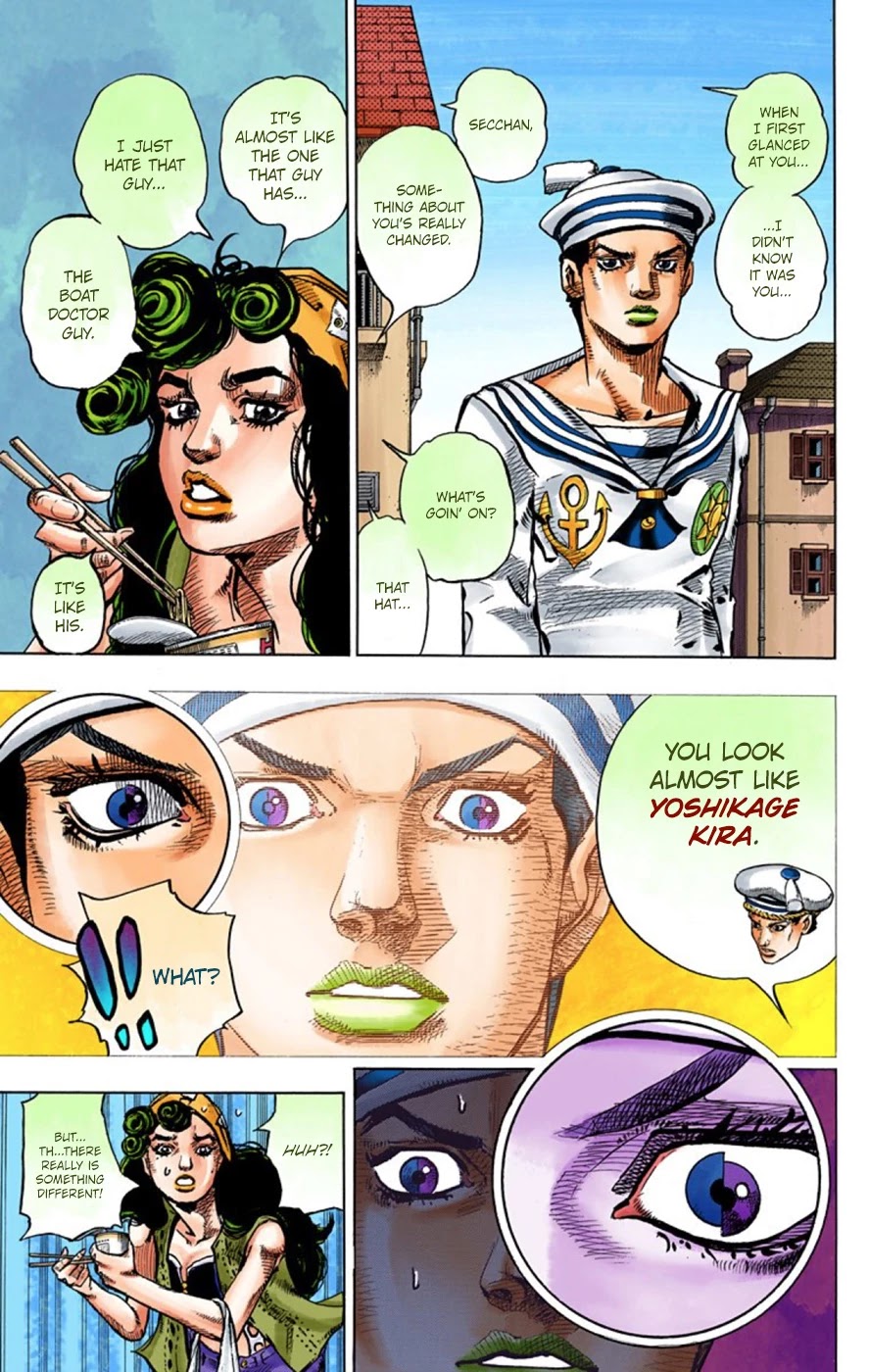JoJo's Bizarre Adventure Part 8 - JoJolion (Official Colored) Chapter 43 page 35 - Chapter 43: Love Love Deluxe Part 1