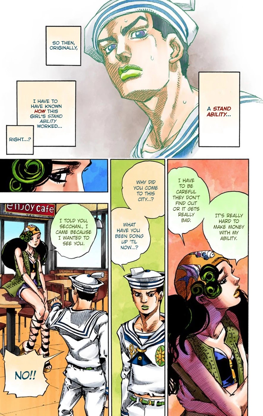 JoJo's Bizarre Adventure Part 8 - JoJolion (Official Colored) Chapter 44 page 15 - Chapter 44: Love Love Deluxe Part 2