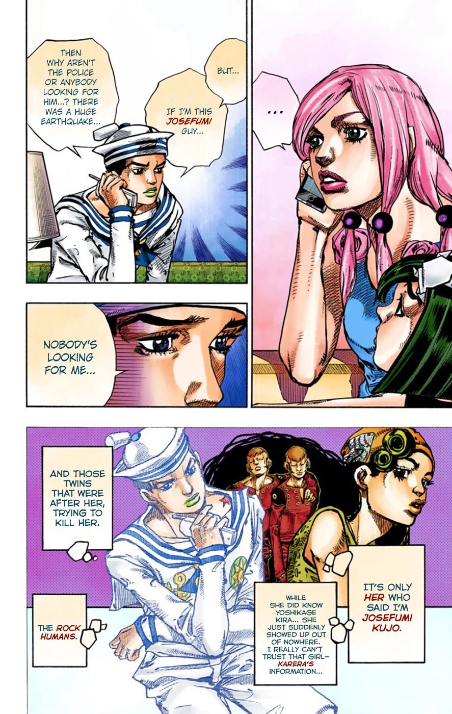 JoJo's Bizarre Adventure Part 8 - JoJolion (Official Colored) Chapter 47 page 12 - Chapter 47: Hato-chan Brought a Boyfriend Over Part 1