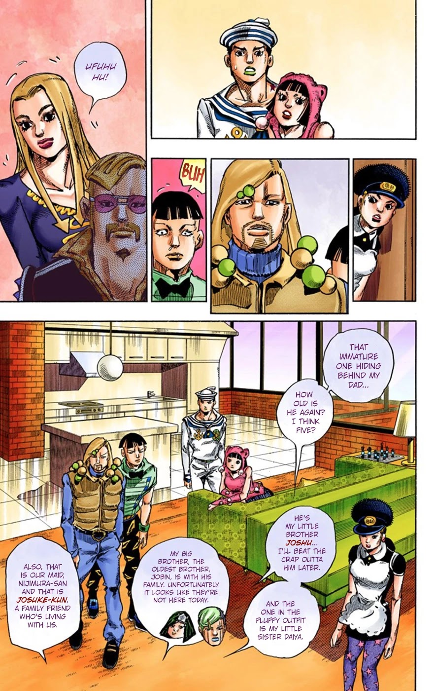 JoJo's Bizarre Adventure Part 8 - JoJolion (Official Colored) Chapter 47 page 20 - Chapter 47: Hato-chan Brought a Boyfriend Over Part 1